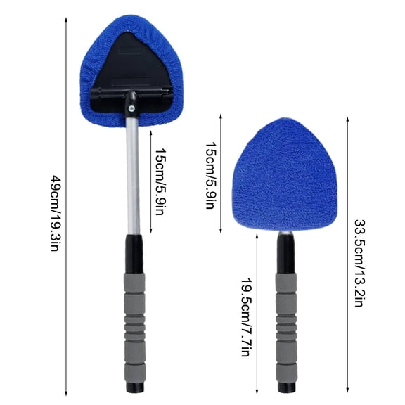 HCBY Car Windshield Cleaner Tool with 4 Washable Pads, Extendable 180° Telescopic Handle & 100ml Spray Bottle, for SUV, RV, Truck & Home Mirrors