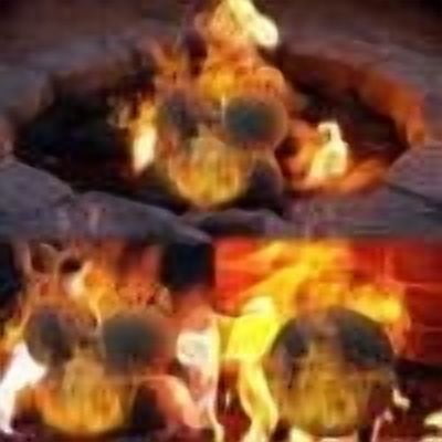 HCBY Ceramic Fire Pit Balls 6 Pack, High Temp Resistant Matte Black for Fireplace, Fire Table