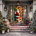 thumbnail image 1 of HCBY Christmas Door Cover 35.43 X 70.87 Inch Christmas Door Curtain Christmas Day Door and Wall Decoration Festival Party Decoration Home Supplies(Multicolor-D,70.87x35.43in), 1 of 5
