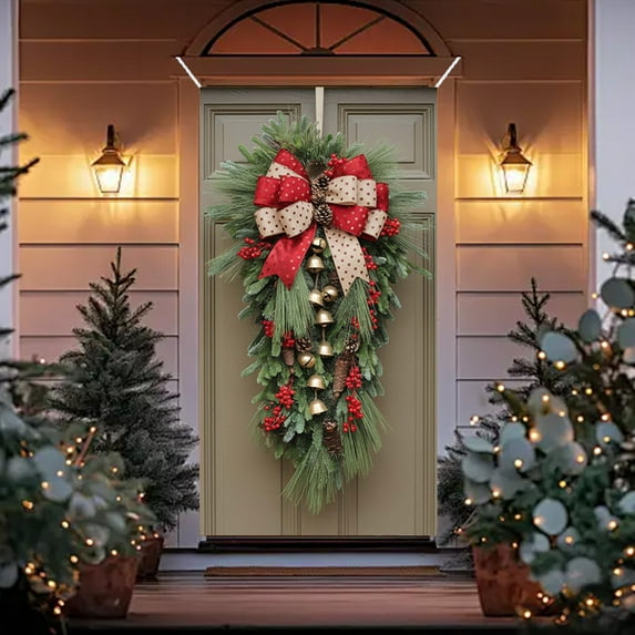 HCBY Christmas Door Cover Christmas Decorations for Door Xmas Fabric Door Decoration Hanging Banner for Indoor Outdoor Front Winter Holiday Xmas Party Decor Supplies Photography Backdrops