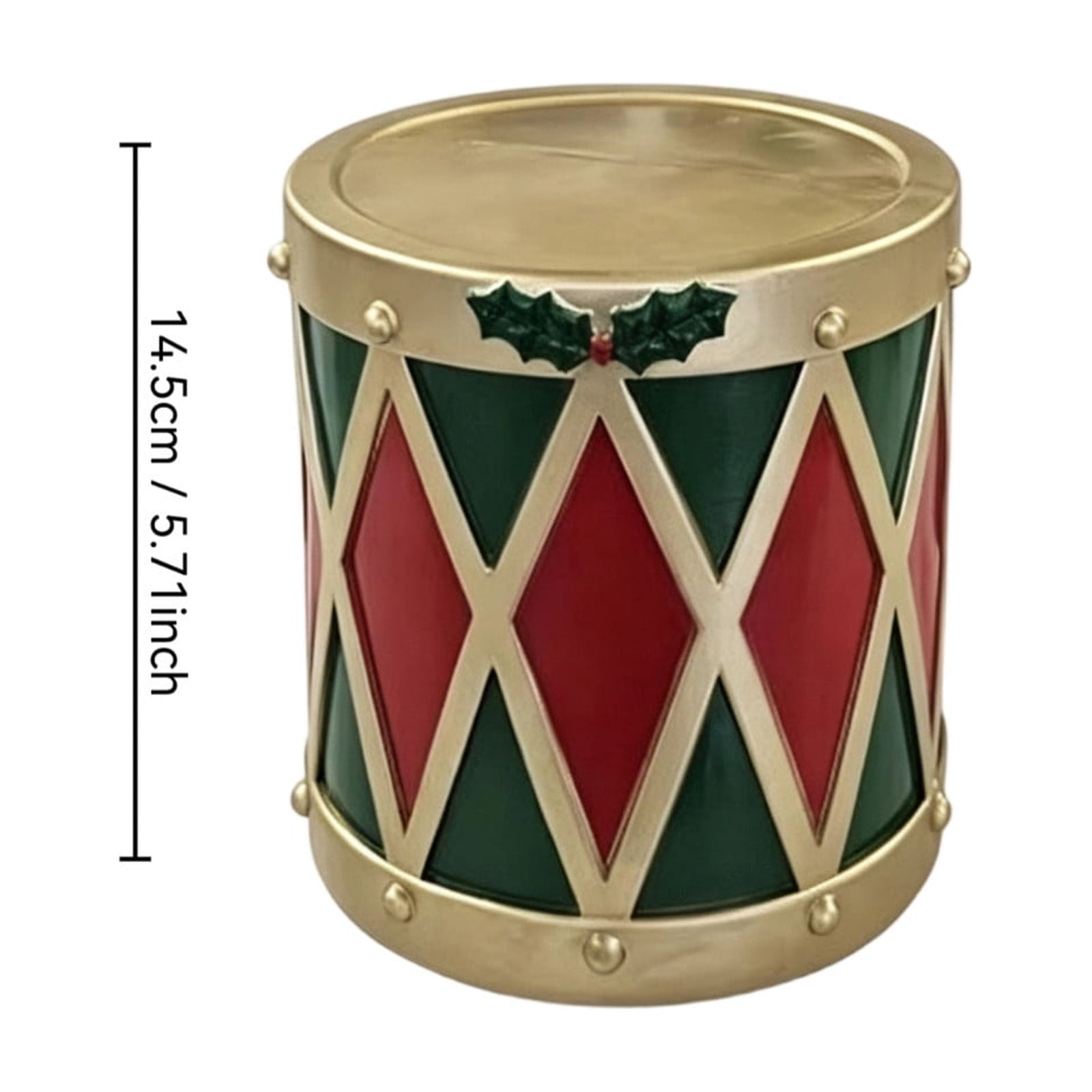 Barrel Stacker HCBY Christmas Drum Decoration 6 Inch Stacked Blow Mold Red Green Gold ...