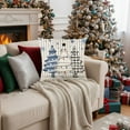 thumbnail image 1 of HCBY Christmas Pillow Covers for Xmas Decorative Pillowcase Winter Holiday Throw Cushion Case for Home Christmas Decor (Snowman Xmas Tree) Gift idea (Blue#3,17.7"x17.7"), 1 of 6
