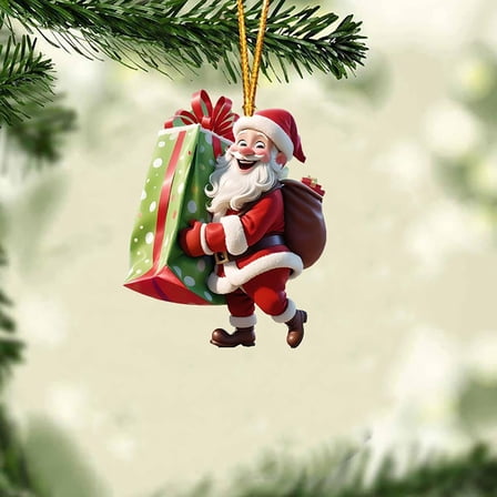 HCBY Christmas Santa Claus Ornaments,Funny Santa Hanging Holiday Ornament Christmas Tree,Hanging Ornaments Christmas Decor Holiday Party Gifts