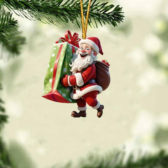 HCBY Christmas Santa Claus Ornaments,Funny Santa Hanging Holiday Ornament Christmas Tree,Hanging Ornaments Christmas Decor Holiday Party Gifts