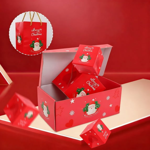 HCBY Christmas Surprise Gift Box - DIY Out Folding Bounce Explosion Gift Box for Birthday Anniversary Valentine Proposal (Red 21 Box)