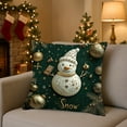 thumbnail image 1 of HCBY Christmas Themed Cushion Cover, Winter Christmas Throw Pillow Covers, Soft Comfortable Single Side Printing Decorative Cushion,Cushion for Sofa Couch Living Room Home Decor (Green#3,17.7"x17.7"), 1 of 6