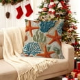 thumbnail image 1 of HCBY Christmas Throw Pillow Covers Beach Starfish and Summer is My Happy Place Rhinestone Decorative Pillow Cases Home Decor Square Pillowcases Gift, 1 of 6