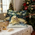 thumbnail image 1 of HCBY Christmas Winter Maltese Decorative Throw Pillow Covers, Dog Terrier Decorative Throw Pillows, Snowflake Porch Outdoor Pillowcase, Sofa Couch Cushion Case Home Decor Gift, 1 of 6