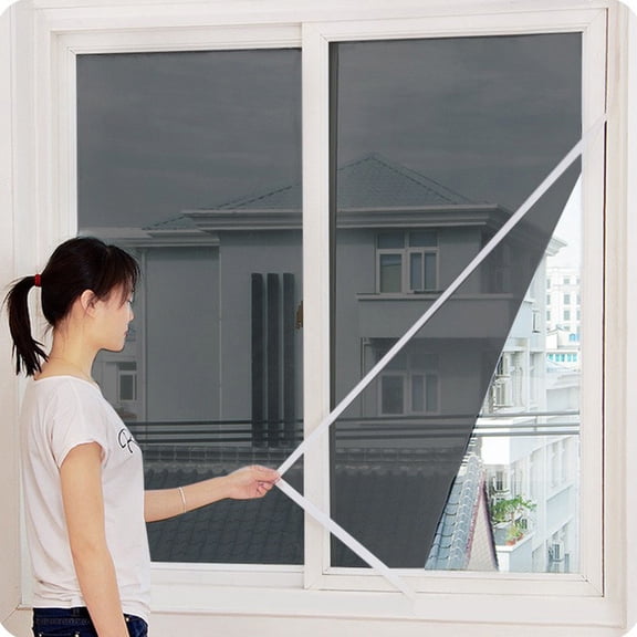 HCBY Cut to Size Window Screen, Tape Included, No Tools DIY, Reusable Washable Door Mosquito Netting