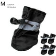 thumbnail image 1 of HCBY Dog Shoes Dog Boots Paw Protector, Anti-Slip Sole Winter Dog WaterProof Booties with Reflective Straps Dog for Small Medium Dogs 4PCS (Black M 2"x1.6"), 1 of 8