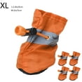 thumbnail image 1 of HCBY Dog Shoes Dog Boots Paw Protector, Anti-Slip Sole Winter Dog WaterProof Booties with Reflective Straps Dog for Small Medium Dogs 4PCS (Orange XL 2.4"x2"), 1 of 8
