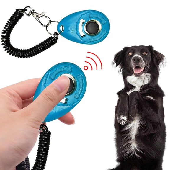 HCBY Dog Training Clicker, Teardrop-Shaped Pet Training Clicker, Dog Clicker with Wrist Strap, for Dog Obedience Training