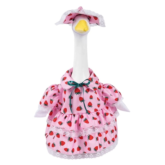 HCBY Easter & Christmas Goose Outfit - 23 Inch Waterproof Lawn Goose Costume for Outdoor Yard & Garden Holiday Decor, Holiday Decoration (Pink,11.81")