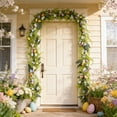 thumbnail image 1 of HCBY Easter Eggs Vines Rattan Door Decor for Spring - 78.7 Inch Artificial Floral Vine with Colorful Eggs and Bow for Indoor Outdoor Patio Porch Decoration, Easy to Install Durable Plastic, 1 of 6