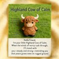 thumbnail image 1 of HCBY Emotional Support Animal Pocket Pal - Encouragement Gift with Removable Hug Token, Cute Cat Turtle Highland Cow Figurine for Hope & Comfort, Inspirational Desk Decor (C Highland Cow,3.54"), 1 of 6