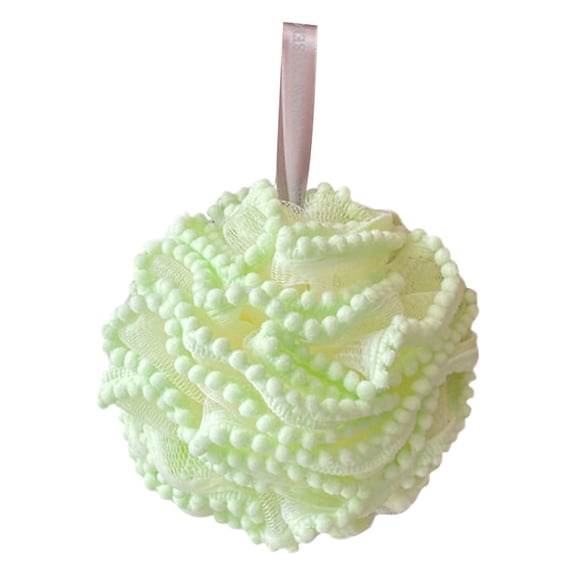 HCBY Exfoliating Bath Sponge Pouf, 80g Soft Mesh Shower Loofah, Bubble Bath Scrubber, Gentle Body Wash Puff For Shower