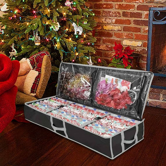 HCBY Extra Large Christmas Tree Storage Bag, Heavy Duty Post-Holiday Organizer for Artificial Xmas Tree, Durable Carry Bag with Handles, Multi-Color Options (D,41.3"x14.4"x6.3")