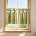 thumbnail image 1 of HCBY Farmhouse Embroidered Tier Curtains, Semi Sheer Short for Kitchen Sink, Bathroom Window, 1 of 6