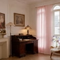 thumbnail image 1 of HCBY Farmhouse Gingham Plaid Sheer Curtain, Fringe Edge Rod Pocket Light Filter for Bedroom, Living Room, 1 of 6