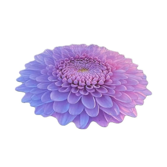 HCBY Floral Plush Diatomaceous Earth 3D Flower Floor Non Slip Bath Mats Quick Drying for Bedroom Living Room Home Decor (Pink 23.6"x23.6")