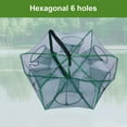 thumbnail image 1 of HCBY Foldable Fish Trap, 6 Hole Crawfish Cage, 15.7in Collapsible Shrimp Net, Portable Crayfish Catcher Kit, 1 of 7