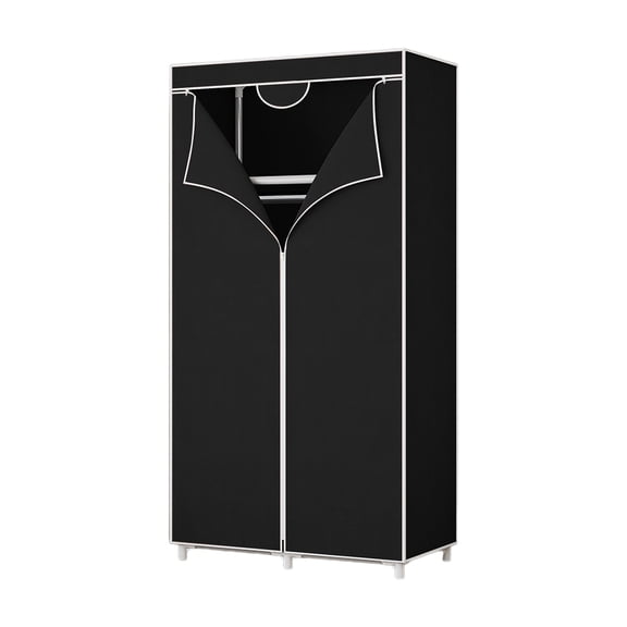 HCBY Portable Closet Wardrobe with Fabric Cover Metal Frame Storage for Room Bedroom Apartment