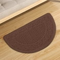 thumbnail image 1 of HCBY Half Circle Door Mat, 25x16 Inch Semicircular Entrance Rug - Non-Slip Indoor/Outdoor Carpet for Front Door, Waterproof & Easy to Clean, Coffee, 1 of 6