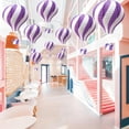 thumbnail image 1 of HCBY Hot Air Balloon Paper Lantern, Hanging Party Decor for Birthday Wedding Christmas, with Hook & Candle Tray, No Inflation Needed(Purple,17.7"X11.8"), 1 of 6