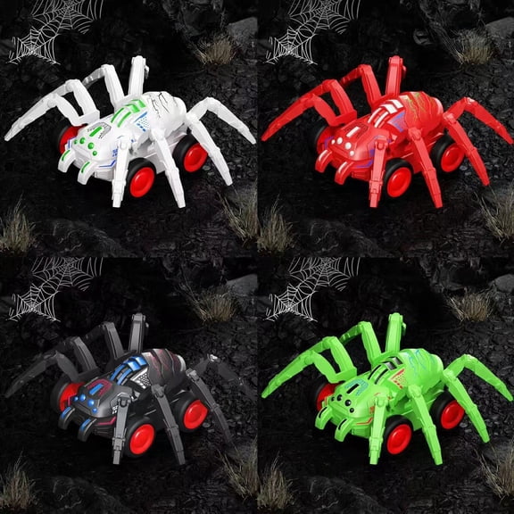 HCBY Inertia Powered Crawling Spider Car Toy - Biomechanical Insect Robot, No Battery Needed Toy for Kids (Multicolor,5.1"x4.11"x2.08")