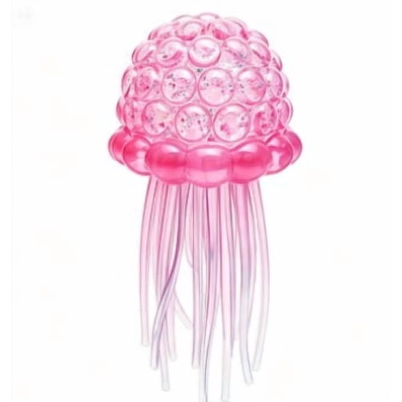 HCBY Jellyfish Stress Relief Toy, 3.15x1.57 in, Soft Gel Squeshy Fidget Squeeze Toy with Textured Tentacles for Anxiety Relief, 3 Colors