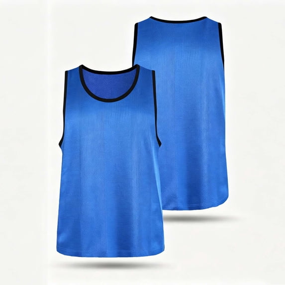 HCBY Kids Mesh Training Pinnies Scrimmage Vests Team Practice Jerseys Soccer Bibs with Elastic Side Openings, Breathable Lightweight Sports Vest for Boys Girls 5-12 Years