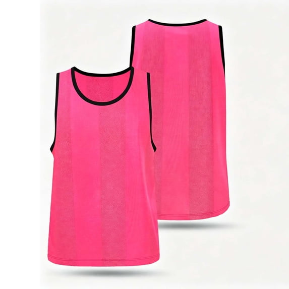 HCBY Kids Mesh Training Pinnies Scrimmage Vests Team Practice Jerseys Soccer Bibs with Elastic Side Openings, Breathable Lightweight Sports Vest for Boys Girls 5-12 Years