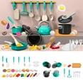 thumbnail image 1 of HCBY Kids Play Kitchen Set with Pretend Cutting Food, Safe Plastic Cookware Dishes Playset, Realistic Simulation Educational Toy, Interactive Role Play Cooking Toy for Toddlers Boys Girls, 1 of 7