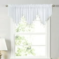 thumbnail image 1 of HCBY Lace Valance Swag Curtain 51 Inch Scalloped Sheer Curtain Panels with Crystal Beads - Rod Pocket Farmhouse Window Treatment for Kitchen Bedroom 3pcs Boho Chic Drape Decor White, 1 of 5