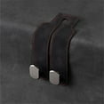thumbnail image 1 of HCBY Leather Car Seat Headrest Hooks 2 Pack, Double Phone Holder for Back Seat Organizer, Space Saving Purse Bag Hook for Vehicle Interior, Easy Install Automotive Accessory for Travel, 1 of 5