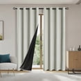 thumbnail image 1 of HCBY Light Blocking Curtains, Panel, Laminated Pongee Fabric, Heat Insulating Noise Reducing, Perforated Style Easy Glide ﻿, 1 of 6