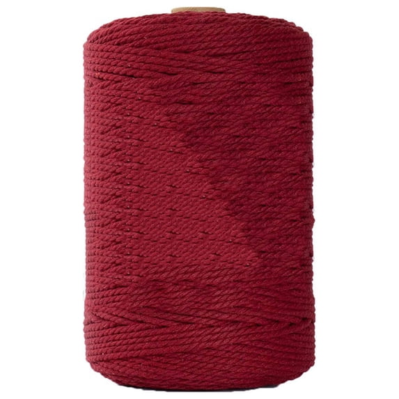 HCBY Macrame Cord, Cotton Cord, Craft Cotton Cord, 0.1in 100m Macrame Cotton Cord For DIY Crafts Knitting Wall Hanging