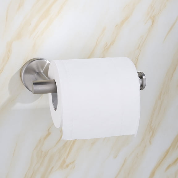 HCBY Matte silver 304 Stainless Steel Toilet Paper Holder, Wall Mount Bathroom Tissue Roll Dispenser, Rustproof Horizontal Mount Paper Holder for Bathroom Kitchen