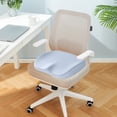 thumbnail image 1 of HCBY Memory Foam Seat Cushion for Office Chair & Car, Thickened Pressure Relief Pillow with Non-Slip Bottom, Ergonomic Desk Chair Pad for Long Sitting (Blue,15.75"x14.57"x2.2"), 1 of 6