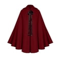 thumbnail image 1 of HCBY Men's Medieval Halloween Solid Color Ribbon Tie Open Front Cloak, Lightweight Flowing A-Line Style for Roleplay Events, Renaissance Fairs, and Themed Parties, 1 of 3