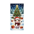thumbnail image 1 of HCBY Merry Christmas Door Cover Decorations Xmas Background Banner Xmas Door Hanging Covers for Front Porch Farmhouse Home Indoor Outdoor Decoration(Cute#4 35"x71"), 1 of 6