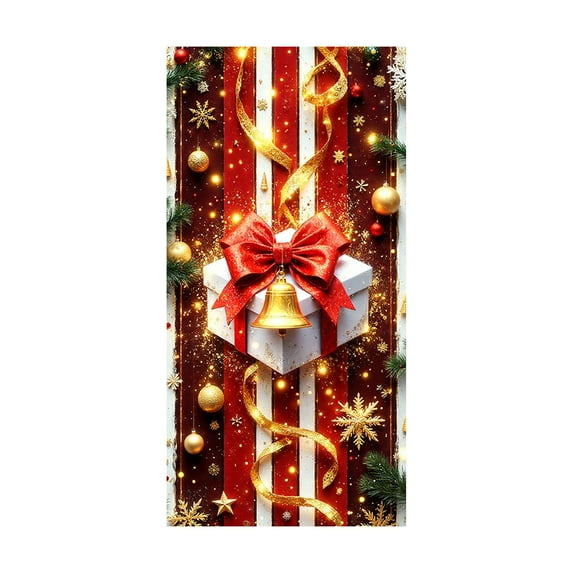 HCBY Merry Christmas Door Cover New Year Decorations Xmas Background Banner Xmas Door Hanging Covers for Front Porch Home Indoor Outdoor New Year Decoration (Comprehensive#27)
