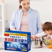 HCBY Multi-Enzyme Cleaning Tablets, Powerful Grease Stain Remover, Multi-Purpose Bio-Enzyme Decontamination Cubes, Fast Dissolving Household Cleaner For Kitchen Bathroom Clothes Shoes