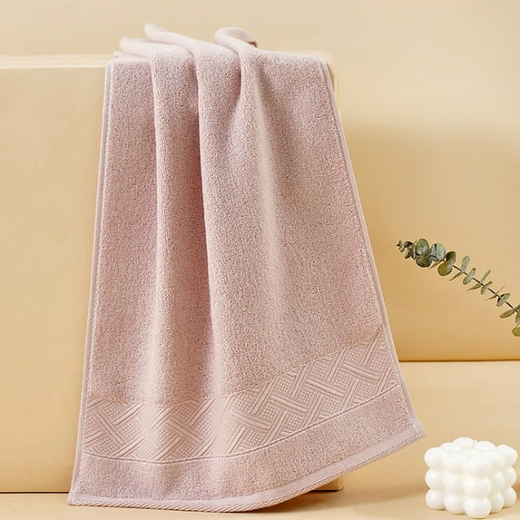 HCBY Oversized Cotton Bath Towel, Thick & Highly Absorbent Quick-Dry Towel for Sports Gym, Large Body Towel for Men & Women (Pink,28.7"x13.4")
