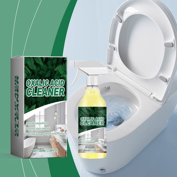 HCBY Oxalic Cleaner Powerful Stain Removal Spray, Multi-Surface Deep Cleaning Solution, Gentle Non-Corrosive Cleaner, Compact 100ml Spray for Bathroom Toilet Porcelain