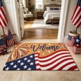 thumbnail image 1 of HCBY Patriotic Popsicle Coir Doormat, Red White Blue USA Flag Print Entry Floor Rug, Non Slip Synthetic Coconut Fiber Welcome Mat, 4th July Memorial Day Front Door Porch Indoor, 1 of 6