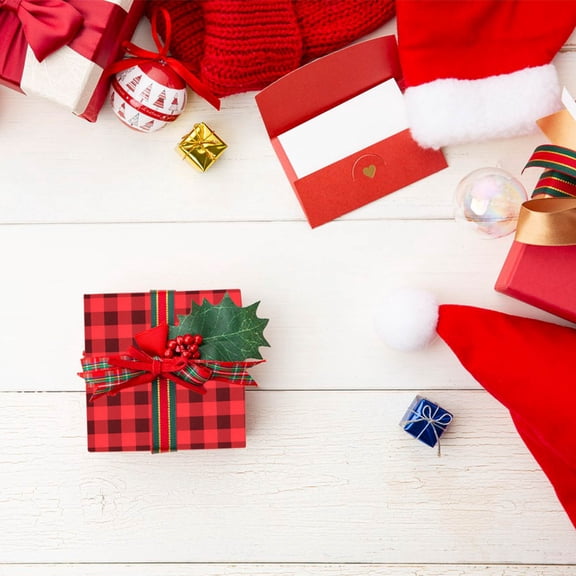 HCBY Plaid Gift Wrapping Paper Roll for Christmas, Valentine's Day & Birthday - All-Occasion Thick & Tear Resistant Holiday Gift Wrap (Plaid B, 27.55"L x 19.68"W)