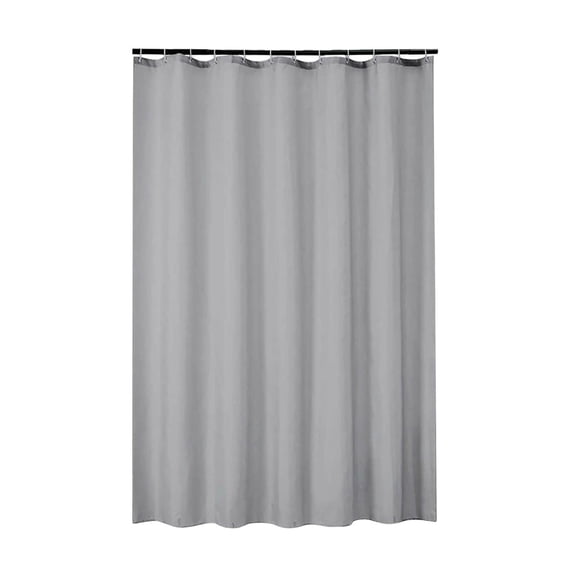 HCBY Plain Polyester Shower Curtain, Reinforced Metal Eyelets, Waterproof Bathroom Partition, Simple Style for Home