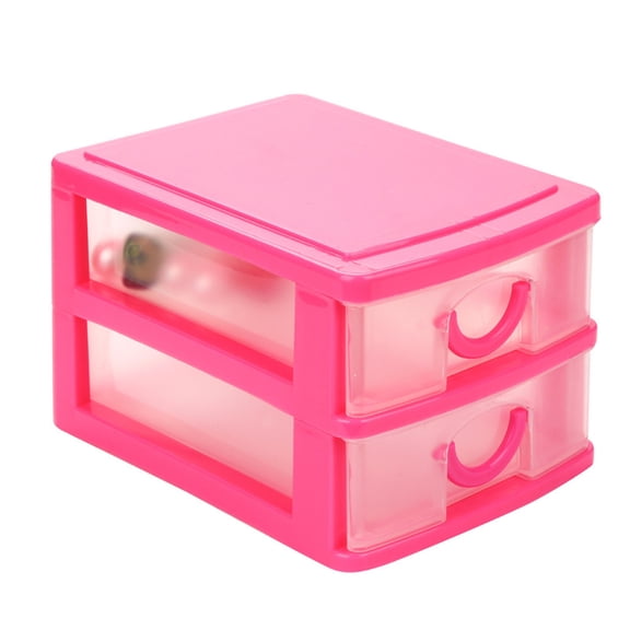 HCBY Plastic Drawer Organizer, Mini Transparent Desktop Storage Cabinet, Small Sundries Case For Jewelry Office Cosmetics Home