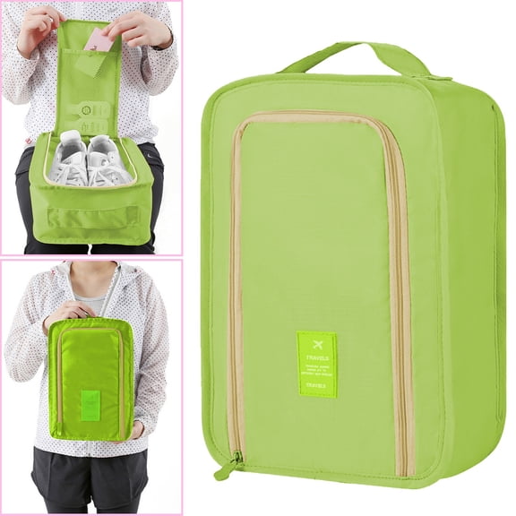 HCBY Portable Travel Luggage Organizer Bags, Packing Cubes Compression, Travel Storage Bags Organizers, Travel Cubes Laundry Pouches for Backpack Suitcases Clothes(Green,11.8"x11.5"x8.26")